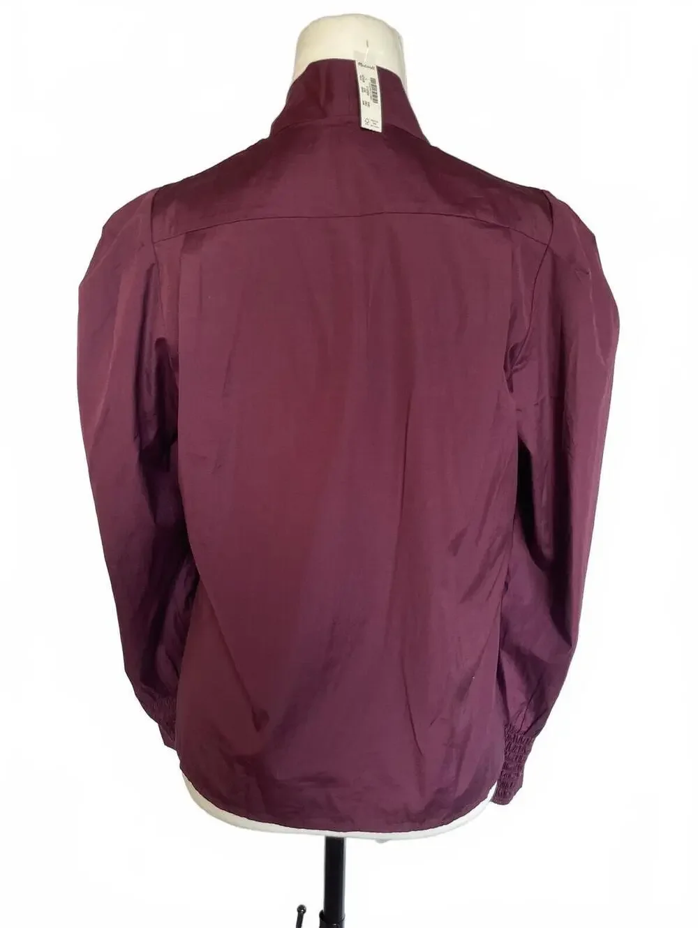 Madewell S Pomegranate Burgundy Puff Sleeve Blouse Dark Academia Whimsigoth NWT